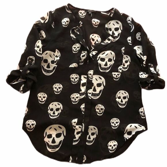 Sheer Skull Blouse SMALL - Picture 1 of 9